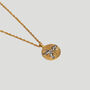 18 K Gold Plated Vermeil Coin Necklace With Mixed Stones, thumbnail 2 of 11