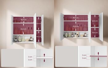 Wall Storage Cabinet With Mirror, 6 of 11