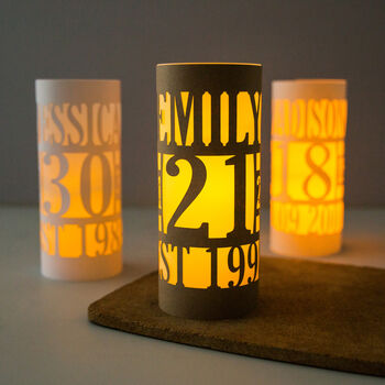 Personalised 70th Birthday Lantern Centrepiece, 5 of 9