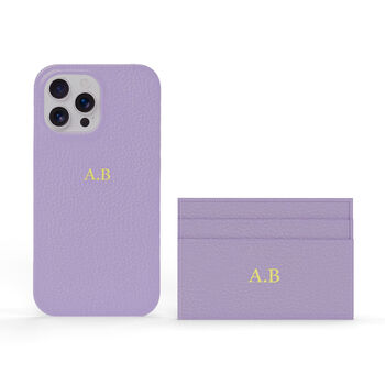 Personalised Gift Set | Leather iPhone Case And Card Holder, 5 of 7