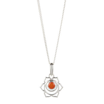 Sacral Chakra Carnelian Necklace Silver / Gold Plated, 3 of 12