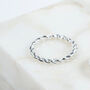 Alhambra Sterling Silver Twisted Ring, thumbnail 1 of 6
