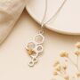 Personalised Sterling Silver Honeycomb Pendant With Gold Bee Detail, thumbnail 1 of 9