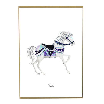 Thalia The Carousel Horse Art Print, 5 of 9