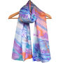 Large Silk Marble Print Scarf, thumbnail 1 of 3