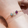 Aquarius Zodiac Raw Gemstone Bracelet, thumbnail 3 of 12