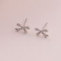 Bridesmaid Thank You Sterling Silver Bow Earrings, thumbnail 5 of 8