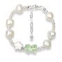 Crystal Bear Pearl Bracelet, thumbnail 4 of 7