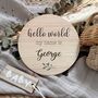 Personalised Baby Name Photo Prop Plaque | Wooden Newborn Announcement Sign, thumbnail 7 of 8