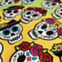 Four Sugar Skull Day Of The Dead Vinyl Stickers, thumbnail 3 of 8