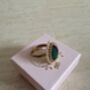 Emerald Green Gold Ring, thumbnail 5 of 6