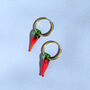 Chilli Charm Hoop Earrings, thumbnail 1 of 5