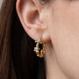 Gold Wildflower Hoop Earrings, thumbnail 1 of 8