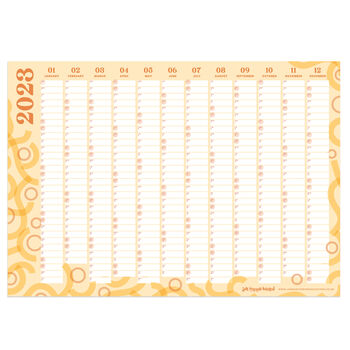 2023 Wall Calendar Year Planner Terracotta Geometric, 2 of 6