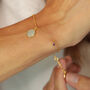 Aqua Onyx And Sapphire Gemstone Bracelet, thumbnail 1 of 2