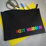 Personalised Rainbow Teacher Name Pouch/Pencil Case, thumbnail 1 of 4