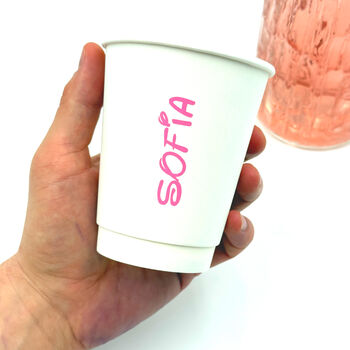 Personalised Paper Cups With Names For Kids Parties, 6 of 12