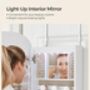 Mirror With Storage LED Lockable Jewellery Cabinet Wall, thumbnail 6 of 7