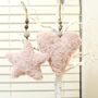 Pink Fluffy Hanging Heart Star Mothers Day Gift, thumbnail 5 of 5