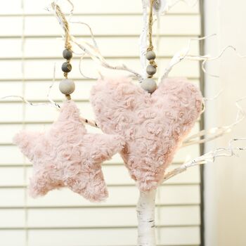 Pink Fluffy Hanging Heart Star Mothers Day Gift, 5 of 5