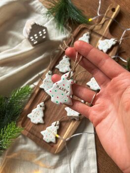 Personalised Clay Mini Tree Decoration, 2 of 6