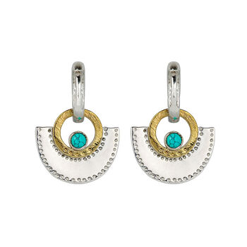 Sundar Fan Turquoise Sterling Silver Earrings, 2 of 9