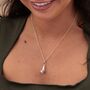Sterling Silver Hand And Pearl Charm Necklace, thumbnail 3 of 8