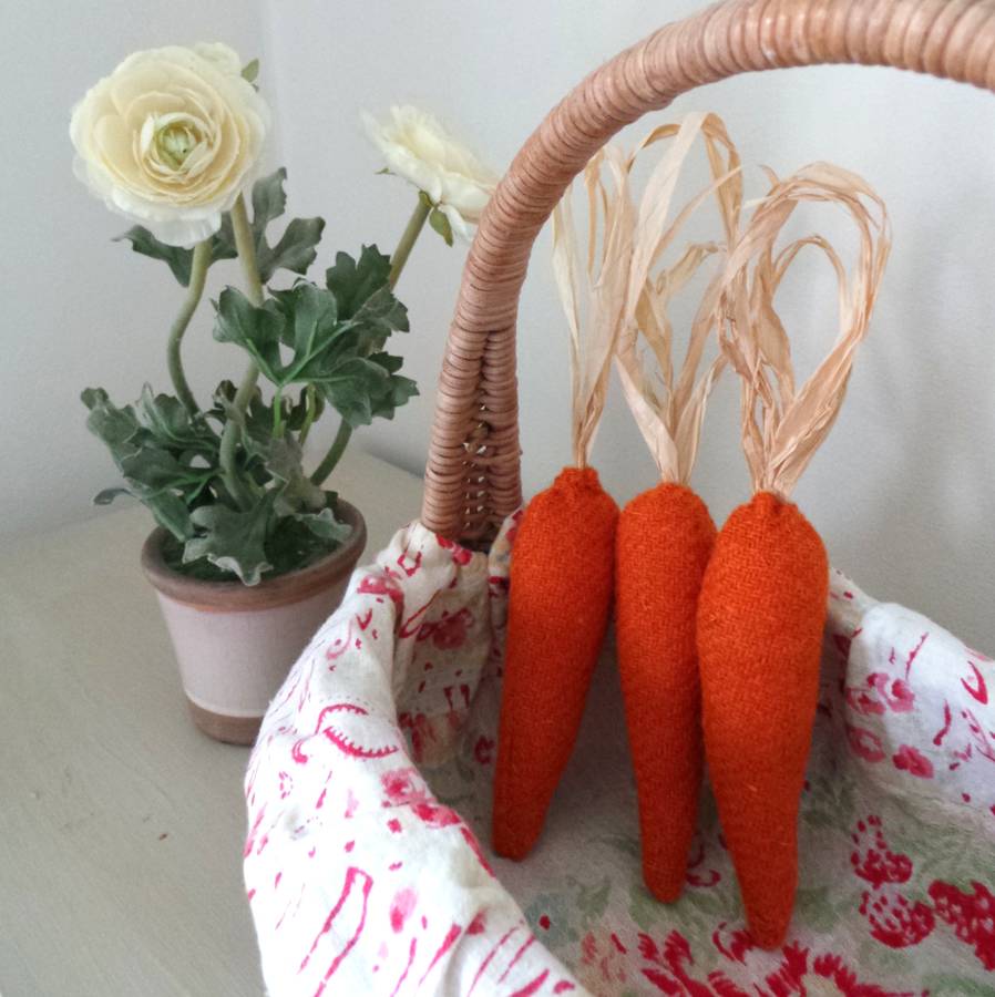Harris Tweed Wool Fabric Carrots, 1 of 8