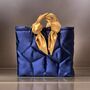 Dark Blue Evening Silk Satin Handbag, thumbnail 2 of 3