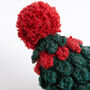 Bobble Christmas Tree Cushion Intermediate Knitting Kit, thumbnail 6 of 8
