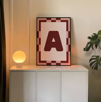 Custom Letter Initial Print | Personalised | Couple's Gift | Anniversary | Trendy Poster | Wall Art | Funky | Children's Print | Wall Decor, 2 of 11
