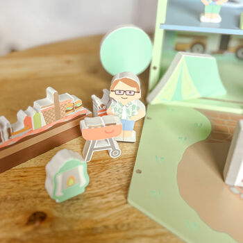 Wooden Camping Play Set Toddler Christmas Gift, 3 of 7