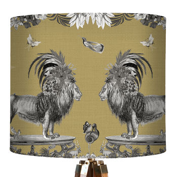 Lion Lampshade Livoris Feritas, Gold With Gold Lining, 7 of 9