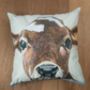 Baby Blue Moo, Faux Suede Cow Cushion, thumbnail 4 of 7