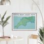 Personalised South West Coast Path Map Art Print, thumbnail 5 of 11