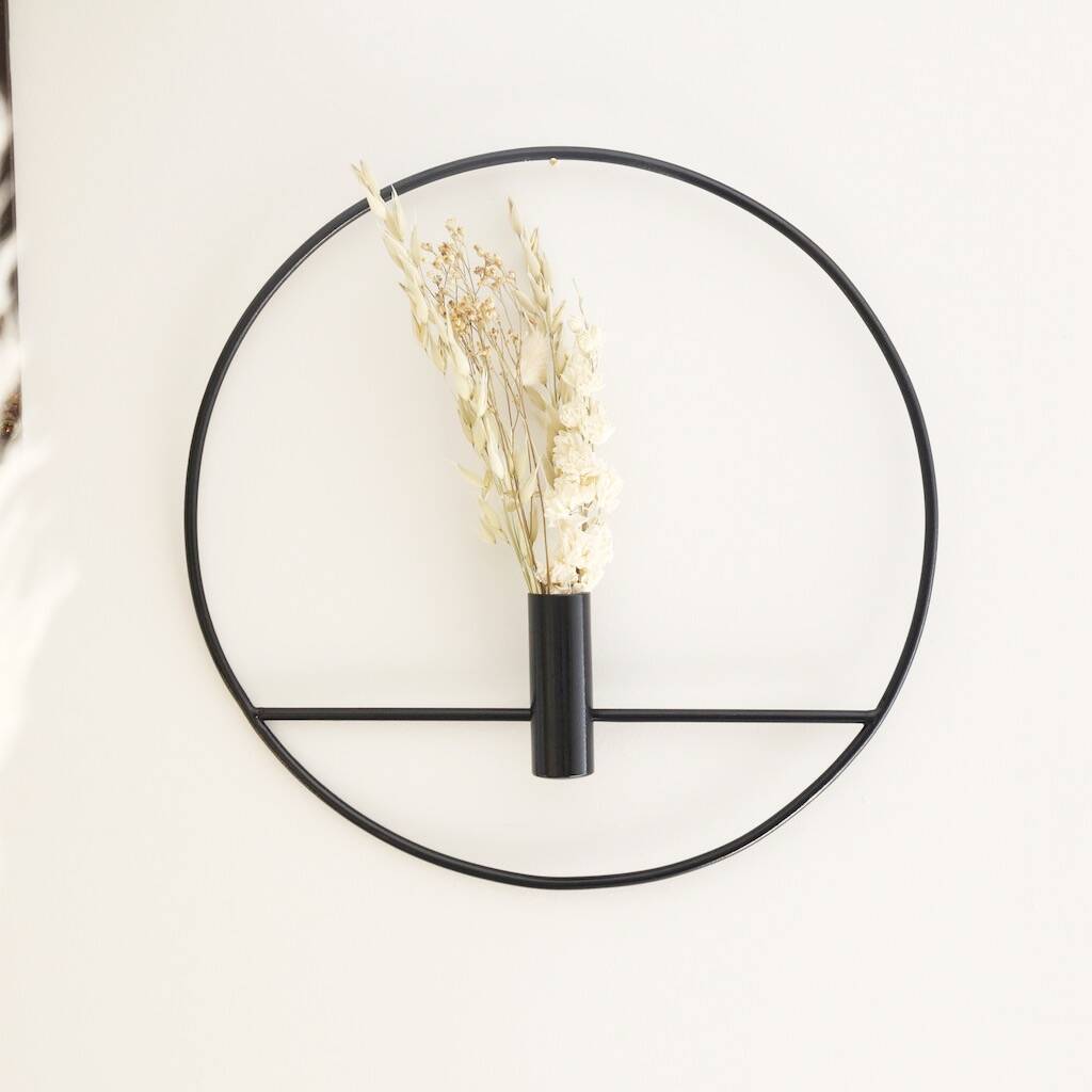 Black Metal Wire Wall Vase By Lisa Angel