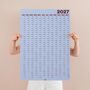 2027 Wall Planner | Portrait | Glacier Blue, thumbnail 1 of 4