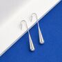 Teardrop Stainless Steel Drop Earrings, thumbnail 6 of 6