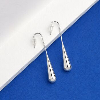 Teardrop Stainless Steel Drop Earrings, 6 of 6