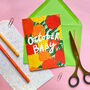 October Baby Greetings Card/ New Baby Card, thumbnail 1 of 2