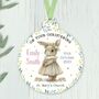 Personalised Floral Bunny Christening Decoration, thumbnail 1 of 2