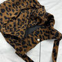 Leopard Black Tote Shoulder Bag, Back To School Bag, thumbnail 4 of 6
