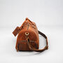 Leather Weekend Bag With Shoes Pocket, thumbnail 5 of 12