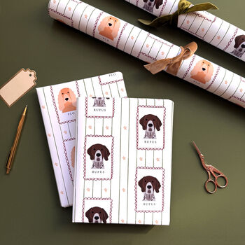 Personalised Christmas Dog Stamp Wrapping Paper, 2 of 12