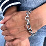 Chunky Link Chain Stainless Steel Bracelet, thumbnail 2 of 5