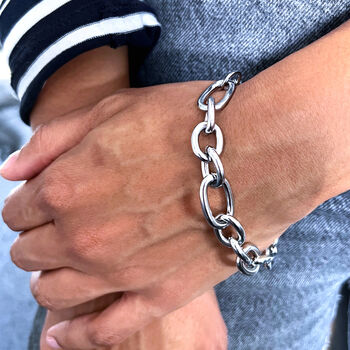 Chunky Link Chain Stainless Steel Bracelet, 2 of 5