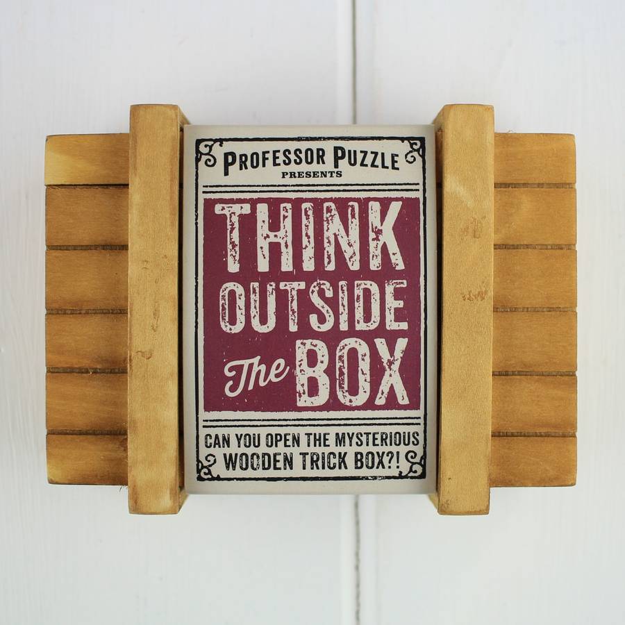 Think Outside The Box Puzzle By Nest notonthehighstreet.com