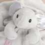 Personalised Grey Elephant Baby Comforter, thumbnail 2 of 8