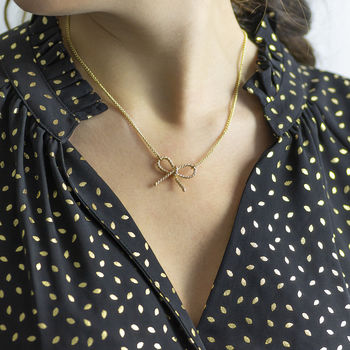 Twisted Bow Knot Necklace, 4 of 8