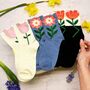 Mother’s Day Flower Socks Gift Set – Cosy Floral Socks Gift For Mum, thumbnail 1 of 9